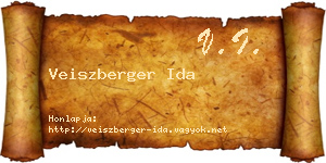Veiszberger Ida névjegykártya